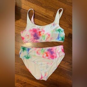 Two piece tie dye swimsuit